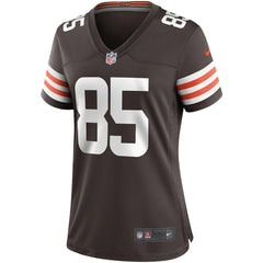 David Njoku Cleveland Browns Women's Player Game Jersey - Brown Jerseys