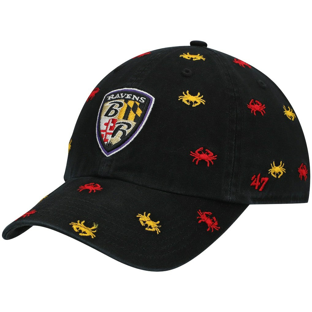 Baltimore Ravens '47 Women's Confetti Clean Up Adjustable Hat - Black Hats