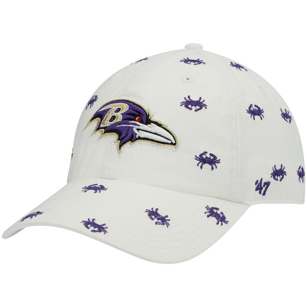 Baltimore Ravens '47 Women's Confetti Clean Up Adjustable Hat - White Hats