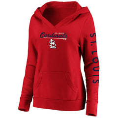 St. Louis Cardinals Fanatics Women's Core High Class Crossover Pullover Hoodie - Red Hoodies