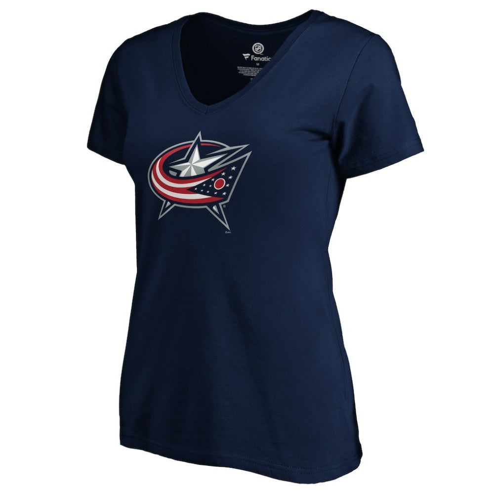 Zach Werenski Columbus Blue Jackets Women's Playmaker V-Neck T-Shirt - Navy | US 3908197