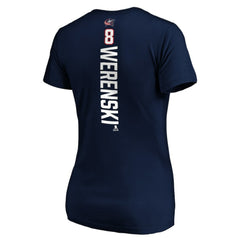 Zach Werenski Columbus Blue Jackets Women's Playmaker V-Neck T-Shirt - Navy | US 3908197