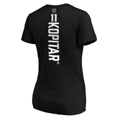 Anze Kopitar Los Angeles Kings Women's Playmaker V-Neck T-Shirt - Black | US 3908204