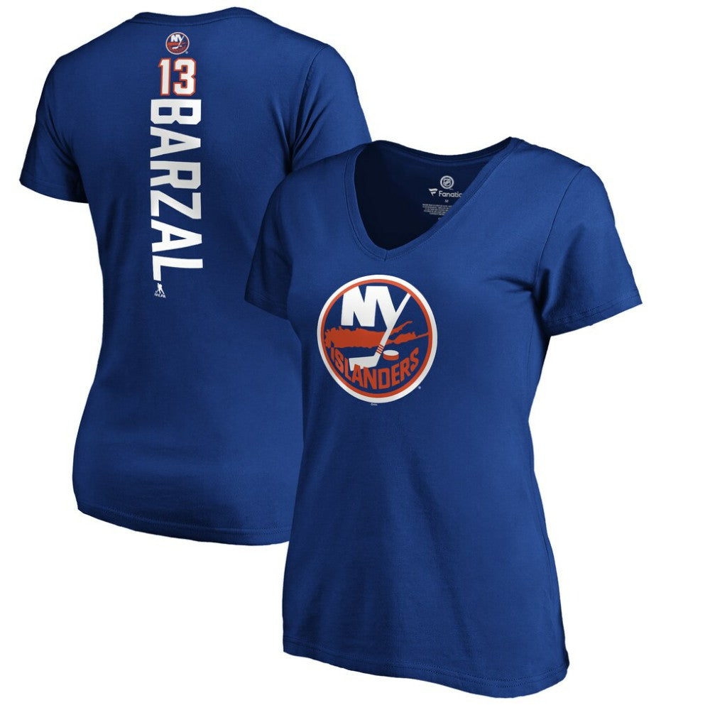 Mathew Barzal New York Islanders Women's Playmaker V-Neck T-Shirt - Royal | US 3908211
