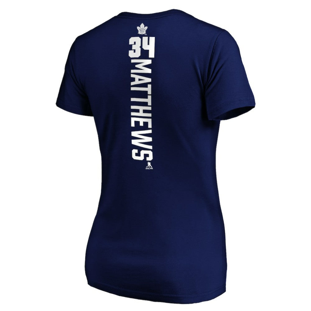 Auston Matthews Toronto Maple Leafs Women's Playmaker V-Neck T-Shirt - Royal | US 3908225