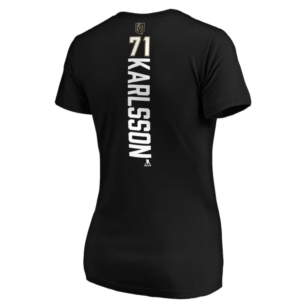 William Karlsson Vegas Golden Knights Women's Playmaker V-Neck T-Shirt - Black | US 3908230