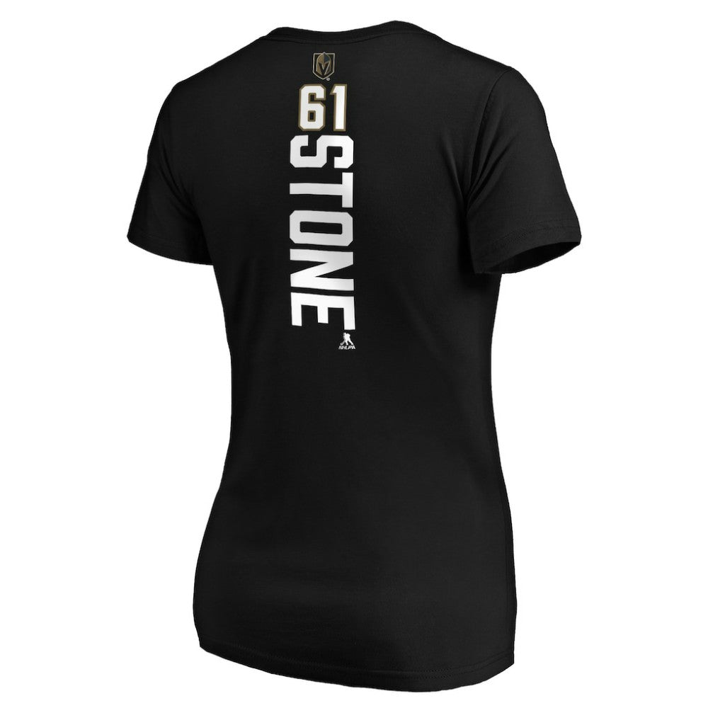 Mark Stone Vegas Golden Knights Women's Playmaker V-Neck T-Shirt - Black | US 3908232