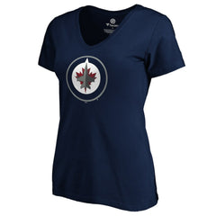 Mark Scheifele Winnipeg Jets Women's Playmaker V-Neck T-Shirt - Navy | US 3908238