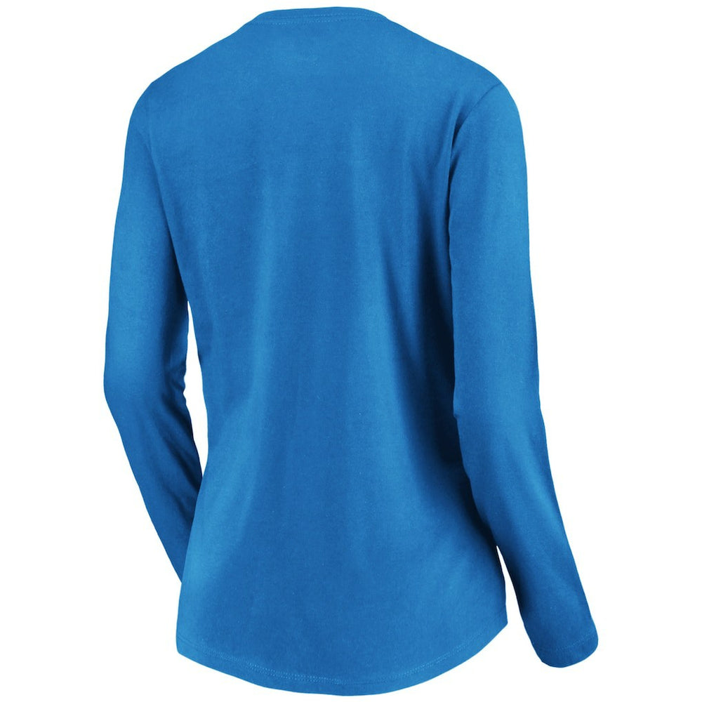 Los Angeles Chargers Women's Victory Arch Long Sleeve V-Neck T-Shirt - Powder Blue T-shirts