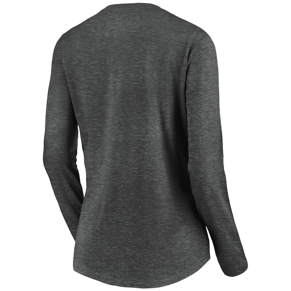 Los Angeles Chargers Women's Victory Arch Long Sleeve V-Neck T-Shirt - Heather Gray T-shirts