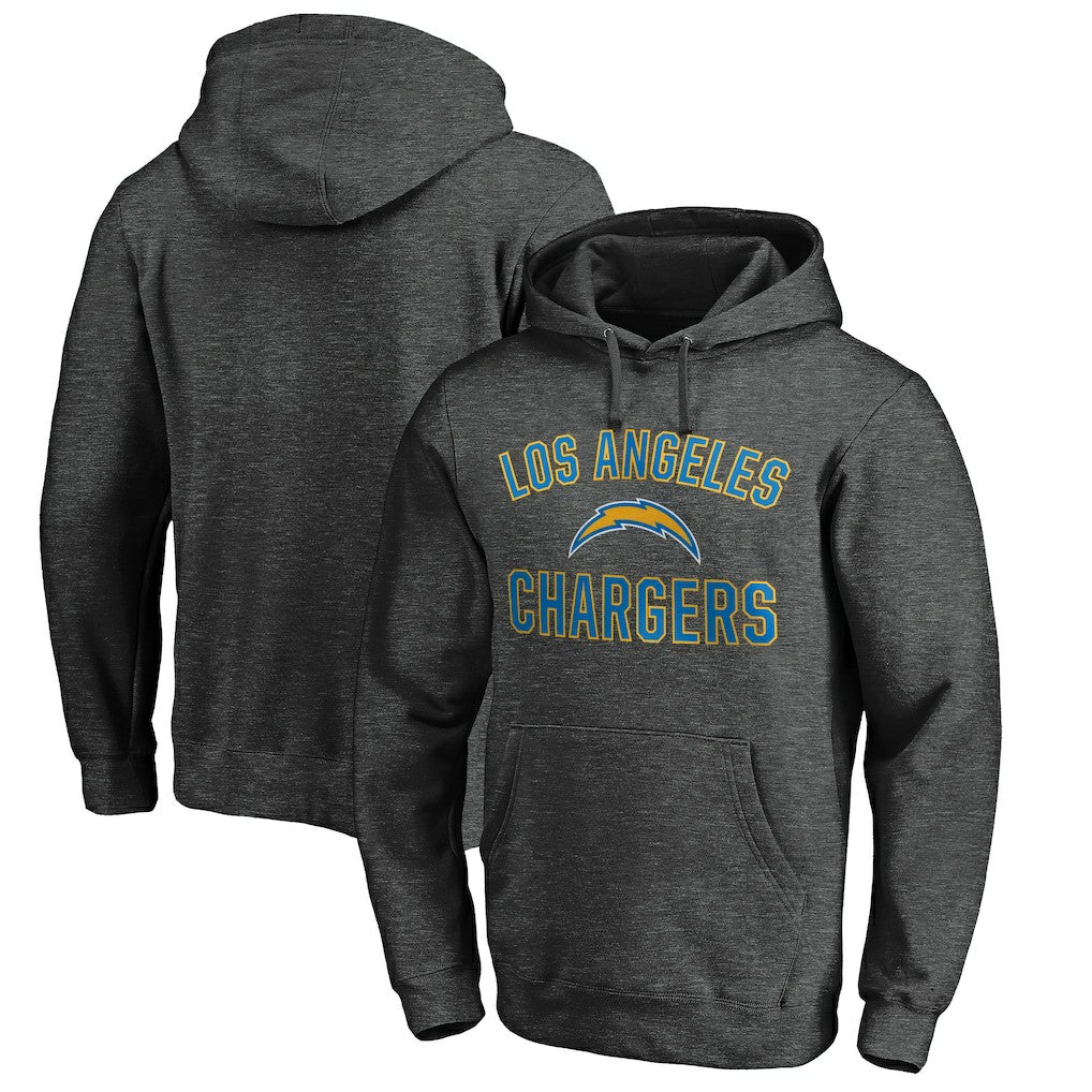 Los Angeles Chargers Victory Arch Pullover Hoodie - Heather Gray Hoodies