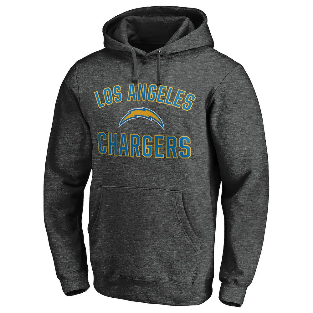 Los Angeles Chargers Victory Arch Pullover Hoodie - Heather Gray Hoodies