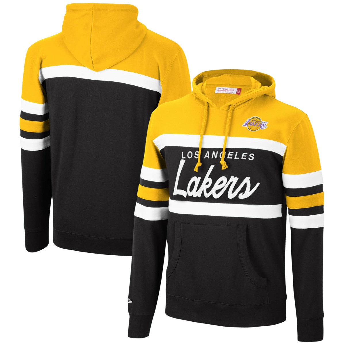 Los Angeles Lakers Head Coach Pullover Hoodie Gold/Black - Mitchell & Ness