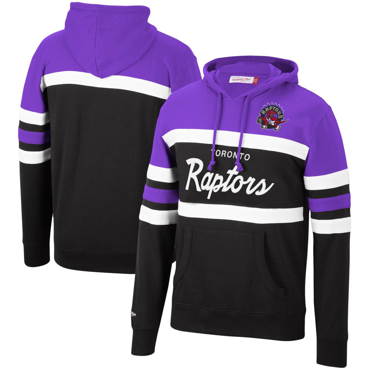 Toronto Raptors Head Coach Pullover Hoodie Purple/Black - Mitchell & Ness