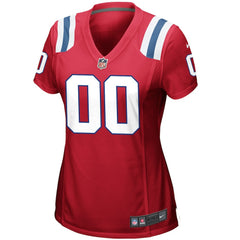 New England Patriots Women's Alternate Custom Jersey - Red Jerseys