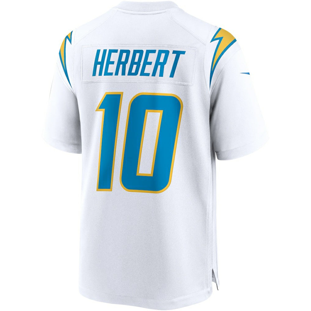 Justin Herbert Los Angeles Chargers Game Jersey - White Jerseys