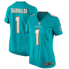 Tua Tagovailoa Miami Dolphins Women's Game Jersey - Aqua Jerseys