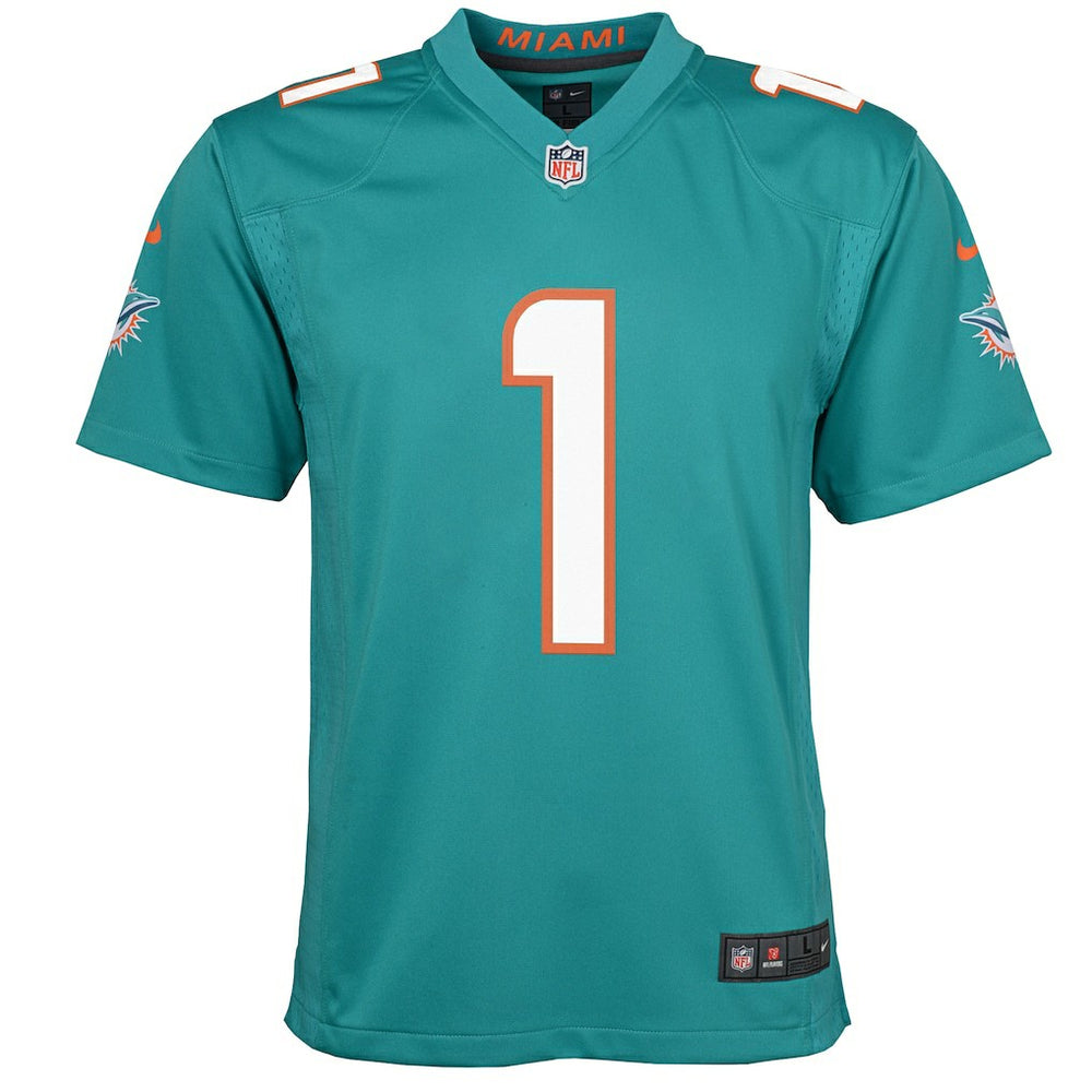 Tua Tagovailoa Miami Dolphins Youth Game Jersey - Aqua Jerseys