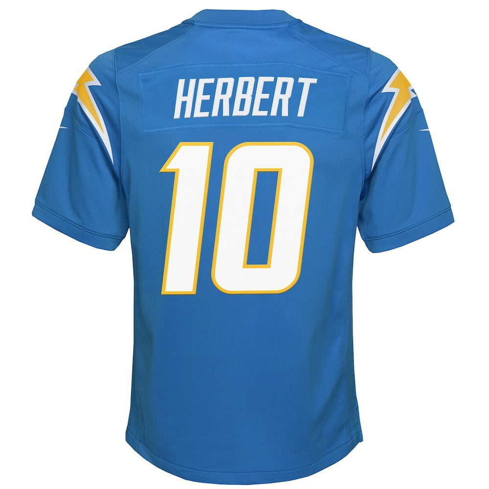 Justin Herbert Los Angeles Chargers Youth Game Jersey - Powder Blue Jerseys