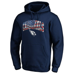 Arizona Cardinals Banner Wave Fitted Pullover Hoodie - Navy Hoodies