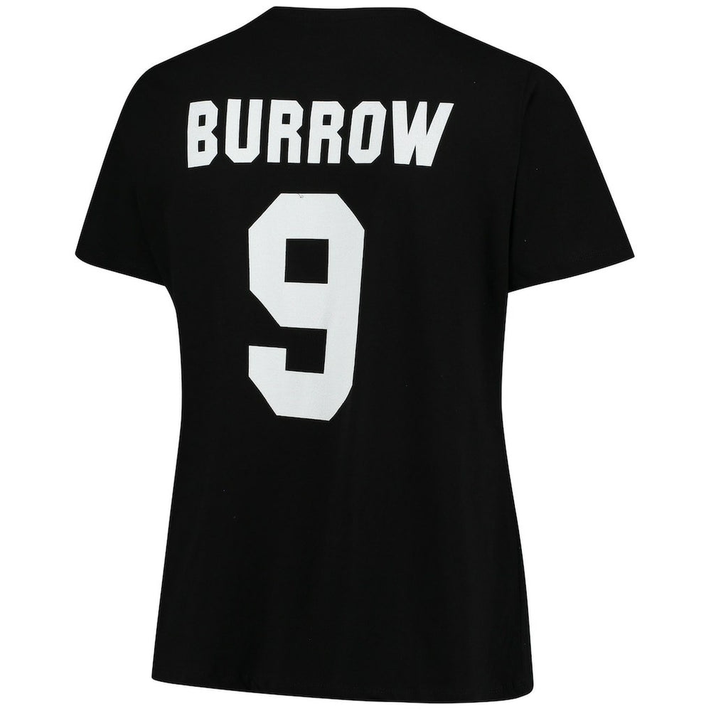 Joe Burrow Cincinnati Bengals Women's Plus Size Name & Number V-Neck T-Shirt - Black T-shirts