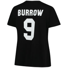 Joe Burrow Cincinnati Bengals Women's Plus Size Name & Number V-Neck T-Shirt - Black T-shirts