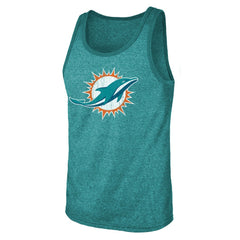 Tua Tagovailoa Miami Dolphins Majestic Threads Name & Number Tri-Blend Tank Top - Aqua Tops