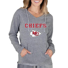 Kansas City Chiefs Concepts Sport Women's Mainstream Tri-Blend Raglan Hoodie V-Neck Top - Gray Hoodies