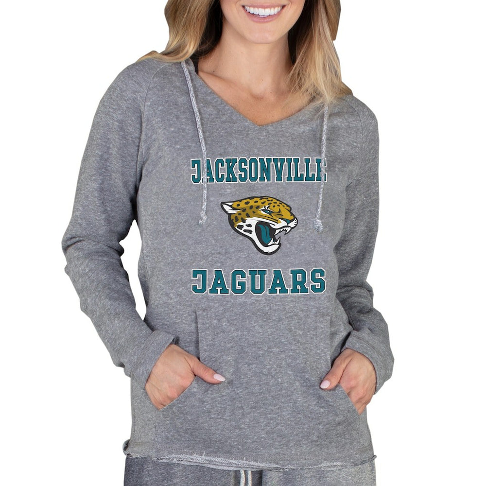 Jacksonville Jaguars Concepts Sport Women's Mainstream Tri-Blend Raglan Hoodie V-Neck Top - Gray Hoodies