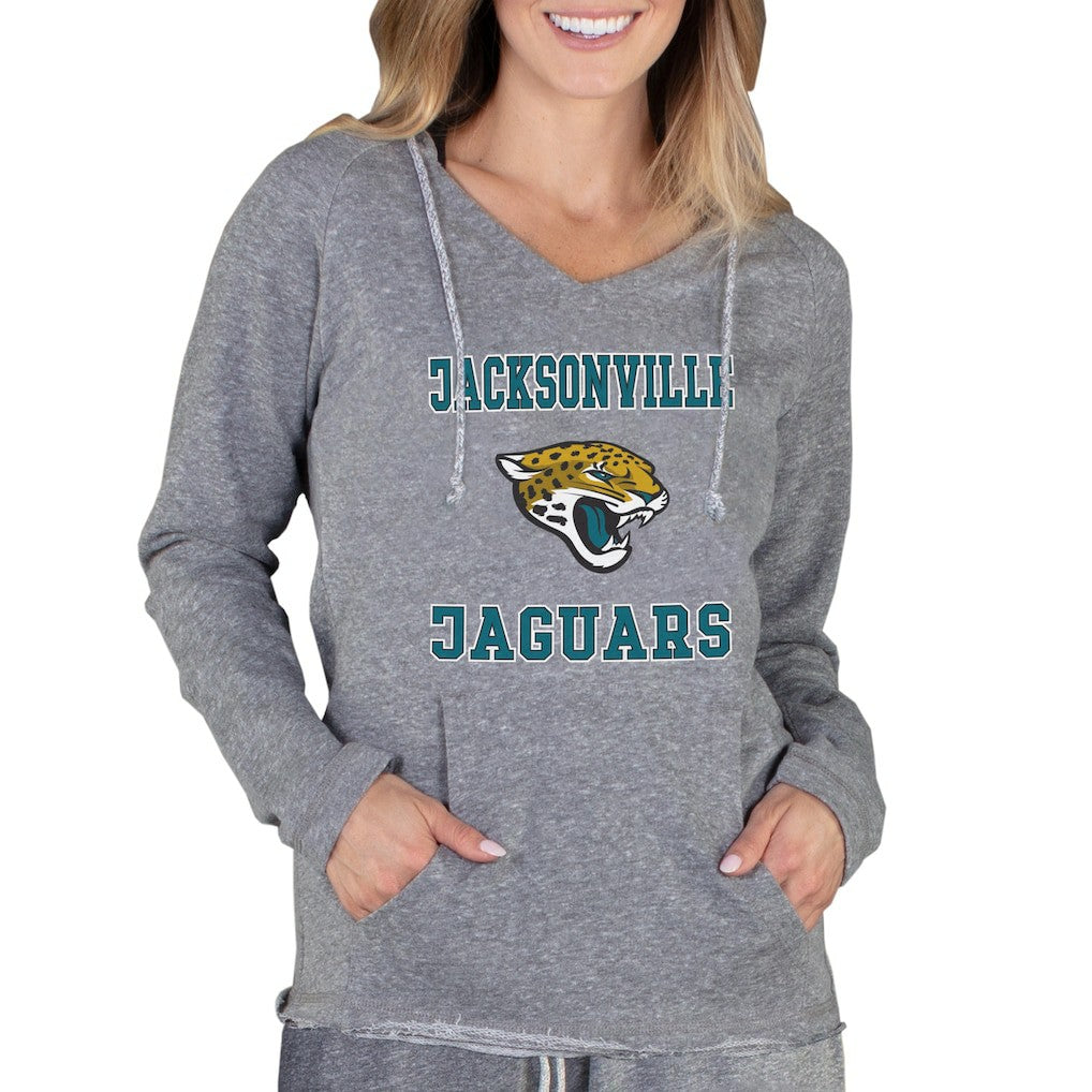 Jacksonville Jaguars Concepts Sport Women's Mainstream Tri-Blend Raglan Hoodie V-Neck Top - Gray Hoodies