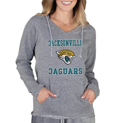 Jacksonville Jaguars Concepts Sport Women's Mainstream Tri-Blend Raglan Hoodie V-Neck Top - Gray Hoodies