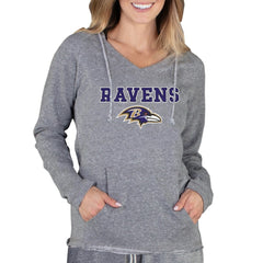 Baltimore Ravens Concepts Sport Women's Mainstream Tri-Blend Raglan Hoodie V-Neck Top - Gray Hoodies