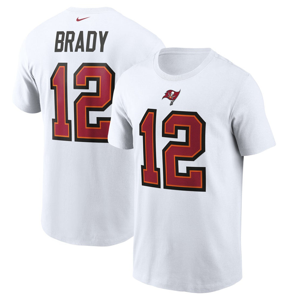Tom Brady Tampa Bay Buccaneers Name & Number T-Shirt - White T-shirts