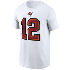 Tom Brady Tampa Bay Buccaneers Name & Number T-Shirt - White T-shirts