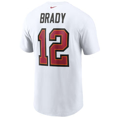 Tom Brady Tampa Bay Buccaneers Name & Number T-Shirt - White T-shirts