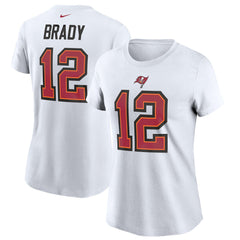 Tom Brady Tampa Bay Buccaneers Women's Name & Number T-Shirt - White T-shirts