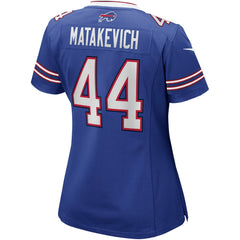 Tyler Matakevich Buffalo Bills Women's Player Game Jersey - Royal Jerseys