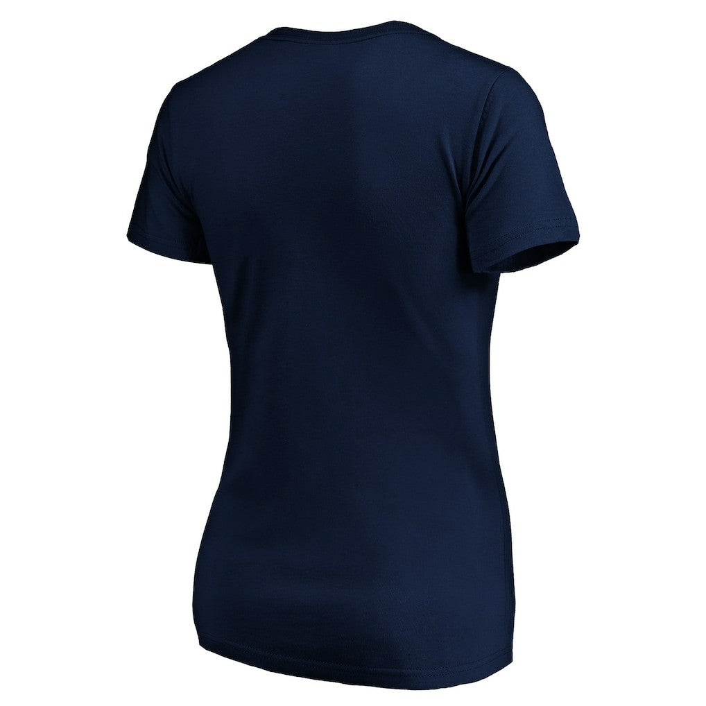 Denver Nuggets Women's Banner Wave V-Neck T-Shirt Navy