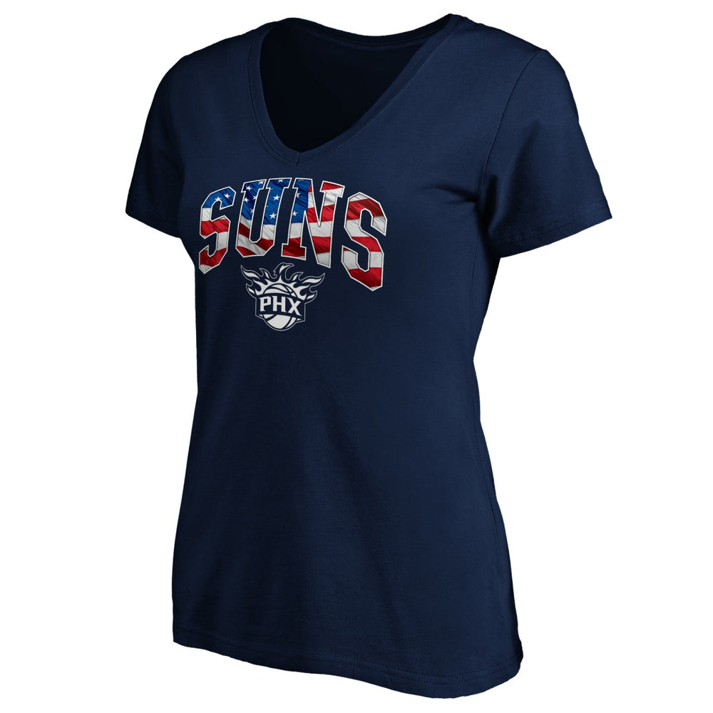 Phoenix Suns Women's Banner Wave V-Neck T-Shirt Navy