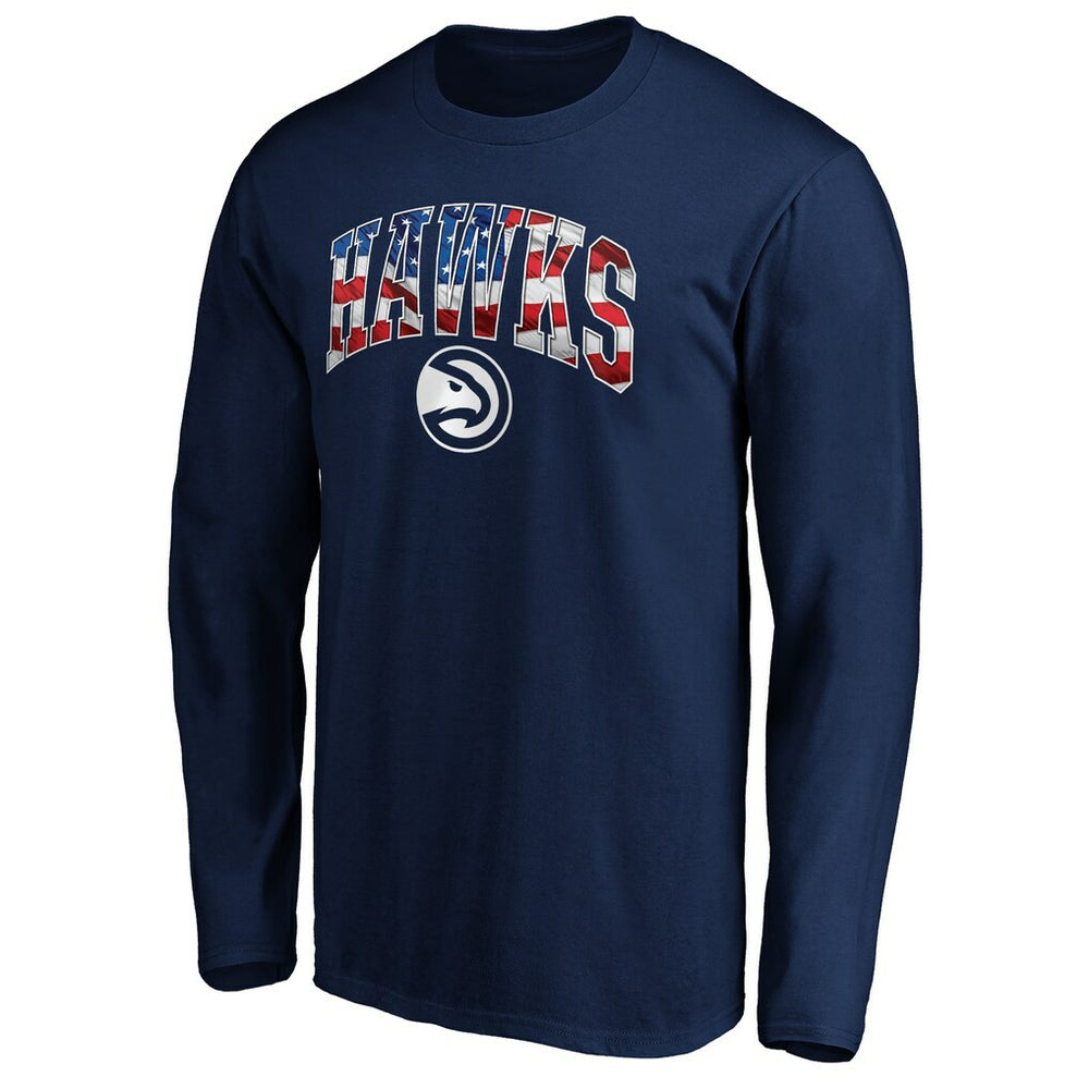 Atlanta Hawks Banner Wave Long Sleeve T-Shirt Navy