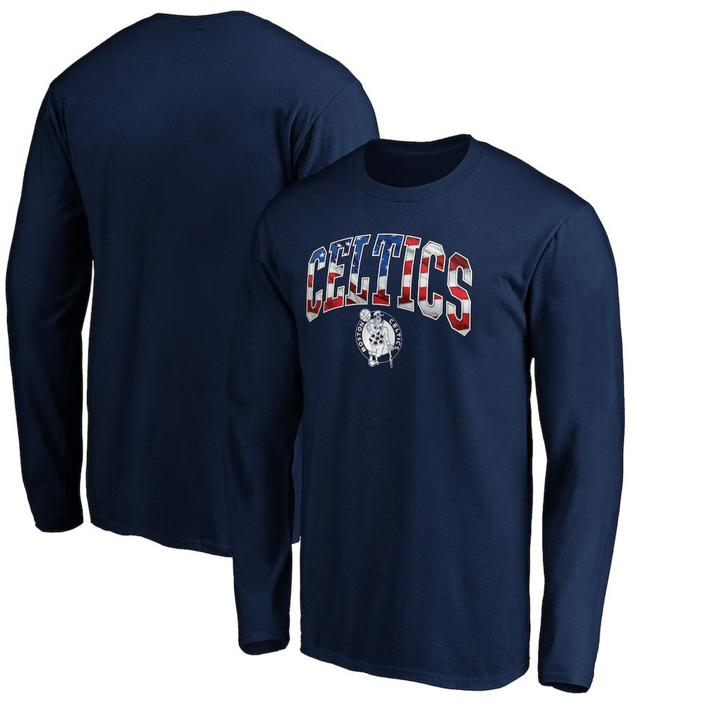 Boston Celtics Banner Wave Long Sleeve T-Shirt Navy