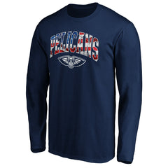 New Orleans Pelicans Banner Wave Long Sleeve T-Shirt Navy outlet