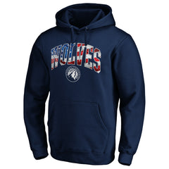 Minnesota Timberwolves Banner Wave Pullover Hoodie Navy