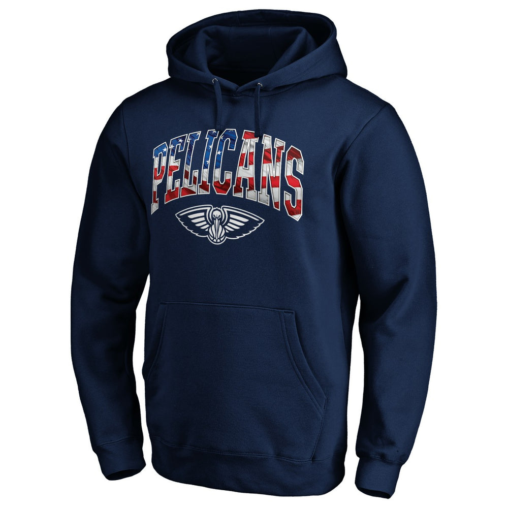 New Orleans Pelicans Banner Wave Pullover Hoodie Navy outlet