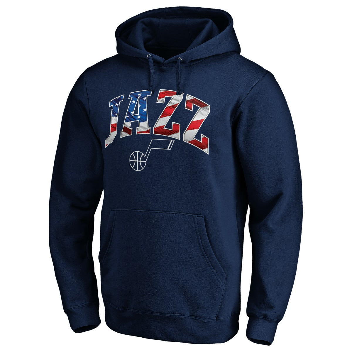 Utah Jazz Banner Wave Pullover Hoodie Navy