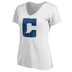 Indianapolis Colts Women's Secondary Logo V-Neck T-Shirt - White T-shirts