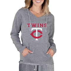 Minnesota Twins Concepts Sport Women's Mainstream Terry Long Sleeve Hoodie Top - Gray Hoodies