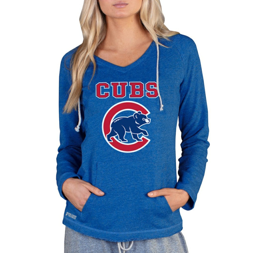 Chicago Cubs Concepts Sport Women's Mainstream Terry Long Sleeve Hoodie Top - Royal Hoodies