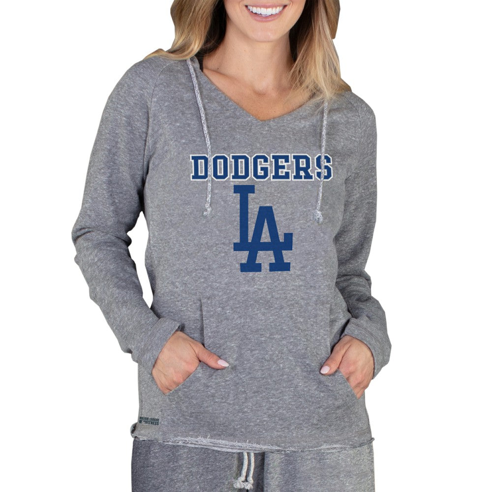Los Angeles Dodgers Concepts Sport Women's Mainstream Terry Long Sleeve Hoodie Top - Gray Hoodies