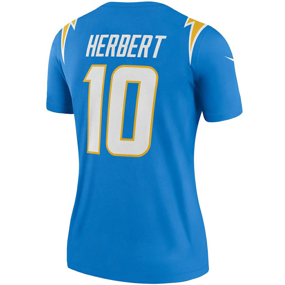 Justin Herbert Los Angeles Chargers Women's Legend Player Performance Top - Powder Blue Tops
